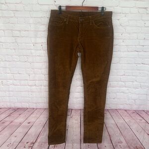 Patagonia organic cotton corduroy skinny pants size 31 mustard dark yellow